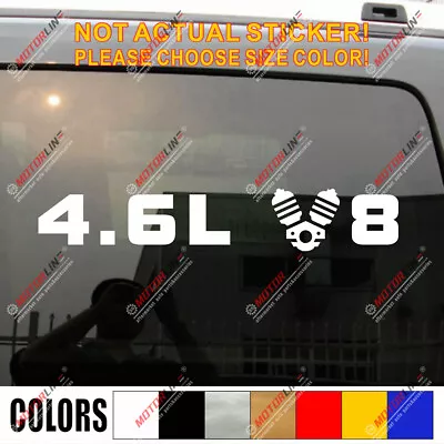 4.6L V8 Car Vinyl Decal Sticker Fit For Cadillac Ford Mustang Land Cruiser Etc • $5.90