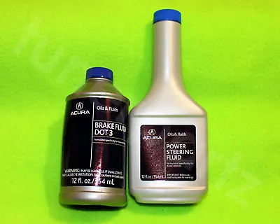 1 Acura Power Steering Pump Fluid + 1 Brake Fluid Oil Dot 3 • $23.95