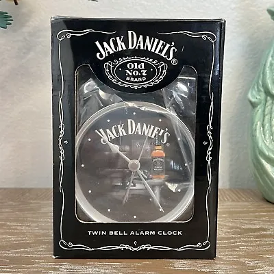 Vtg 2007 Jack Daniel’s Whiskey Twin Bell Alarm Clock Pool Hall Scene NIB • £20.23