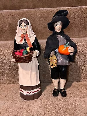 Vintage Midwest Of Cannon Falls Thanksgiving Harvest Pilgrim Couple  No Boxes • $45