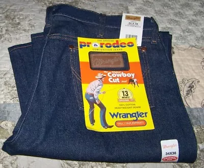 Vtg Wrangler Pro Rodeo 13MWZ Competition Original Fit Jeans Cowboy Cut Men 34X36 • $24.99