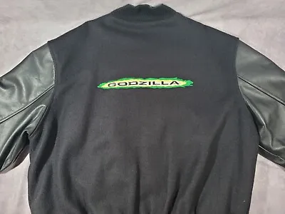 Vintage Godzilla Hersheys 1998 Varsity Leather Wool Jacket XL Very Rare USA • $230