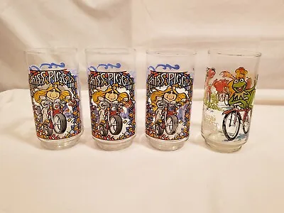 Lot Of 4 Vintage Muppet Drinking Glasses 1981 Great Muppet Caper 3 Matching • $26.45