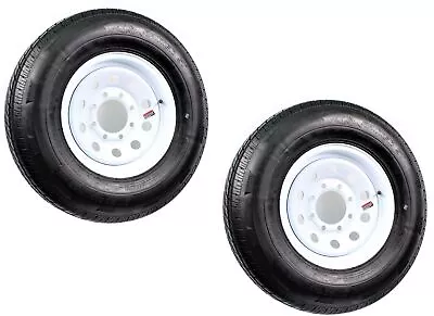 2-Pack Radial Trailer Tire On Rim ST235/80R16 LRE 16  8 Lug Modular Wheel White • $329.97