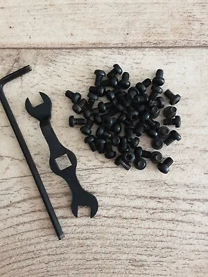 £3.75 • Buy Meccano #37b X 50 Org Black Bolts Allen Head With Spanner And Key