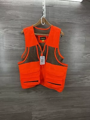 CABELA'S Safety Orange Game Pocket Hunting Vest Men's Size Small • $45.99