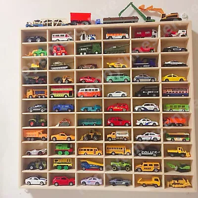 Model Cars Display Case Wooden Small Cars Storage Cabinet With Lock Cover  • $143.65