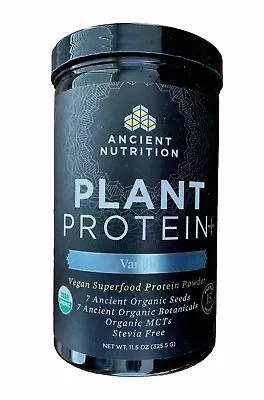Ancient Nutrition Organic Plant Protein + Powder Vegan 11.5 Ounce - Vanilla • $23