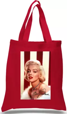 Shopper Tote Bag Cotton Red Cool Icon Stars Marilyn Monroe Ideal Gift Present • £7.99