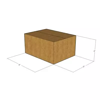 8x6x4 Cardboard Packing Mailing Moving Shipping Corrugated Boxes Cartons • $18.54