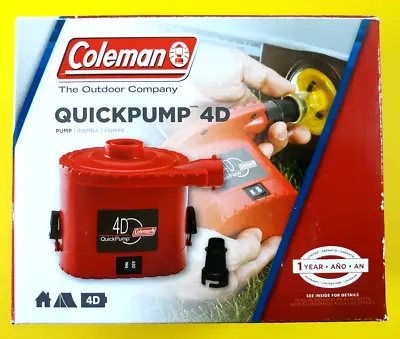 Coleman QuickPump 4D Universal Battery Power Airbed Pump Inflation & Deflation • $14.95