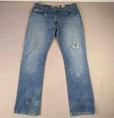 Ariat M4 Low Rise Boot Distressed Jeans Adult 36x34 Denim* • $24.35