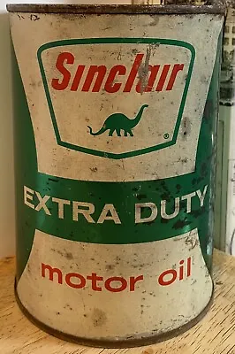 $9.95 • Buy Vintage Sinclair Extra Duty Motor Oil - All Metal Quart Can - New York