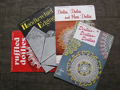 Crochet -SEE PHOTOS- Pattern Booklets: Various Types 1940s-50s  Vintage Lot Of 4 • $9.99