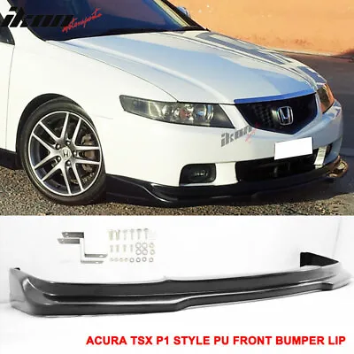Fits 04-05 Acura TSX P1 Style Front Bumper Lip Spoiler Splitter Unpainted - PU • $134.99