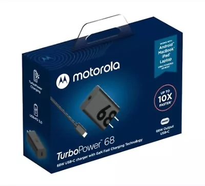 Motorola TurboPower 68W TYPE-C Wall Charger W/ 3FT C-C Cable • $44.99