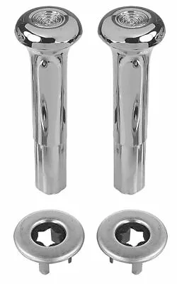 Smooth Chrome Door Lock Knob Set 1968-1973 GTO Chevelle 442 Skylark LeMans • $39.29