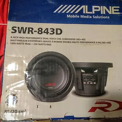 Alpine Type R SWR-843D 8 Inch Dual Voice Coil Subwoofer Car Audio  • $106