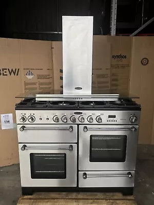 Rangemaster Kitchener 110  Stainless Steel Dual Fuel Cooker With Hood • £1200