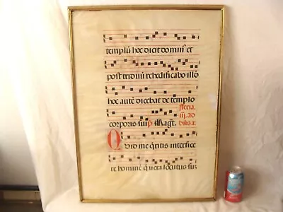 Antique 17C Medieval Music Sheet Manuscript On Parchment • $165
