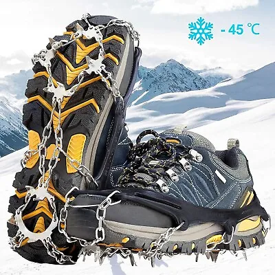 Ice Crampons Micro Spikes Ice Cleats For Boots Anti Slip Snow Grips • $21.99