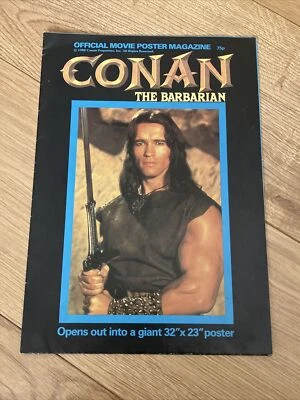£20 • Buy CONAN The Barbarian Movie Poster Magazine (Arnold Schwarzenegger) 1982