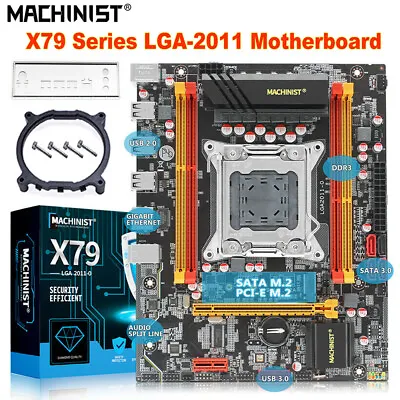 X79 Series Motherboard LGA 2011 DDR3 Support NVME M.2 SATA3.0 Xeon E5 V2 V1 CPUs • $54.97