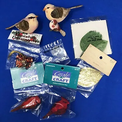 $12.95 • Buy Vintage Mushroom Birds Craft Items Lot 