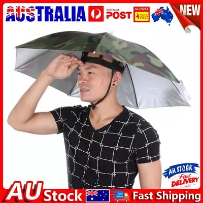 Umbrella Hat Foldable Sun Shade Waterproof Camping Headwear Cap(Army Green) • $8.36