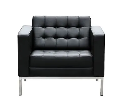 $679 • Buy Lounge Sofa Chair 1 Seater GENUINE LEATHER Reception Area Waiting Room Office