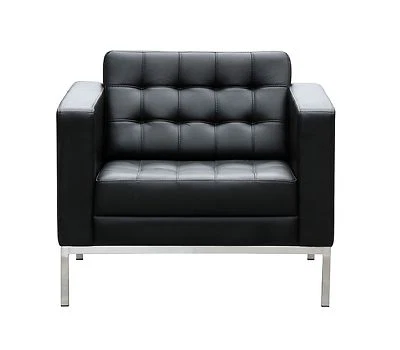 Lounge Sofa Chair 1 Seater GENUINE LEATHER Reception Area Waiting Room Office • $679