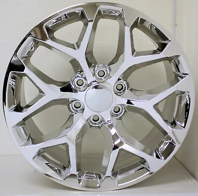 $1249 • Buy GMC 20  Chrome Snowflake Wheels Rims For 2000-2023 Sierra Yukon Denali 1500 Z71