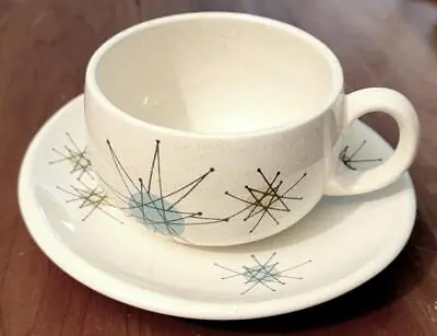 Franciscan Starburst Cup & Saucer(s) Near Perfect MCM 1950s Space Age Multiples • $29.24