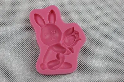 £5.25 • Buy Silicone Easter Mould Bunny Rabbit Flower Cake  Decorating  Fondant Icing Resin