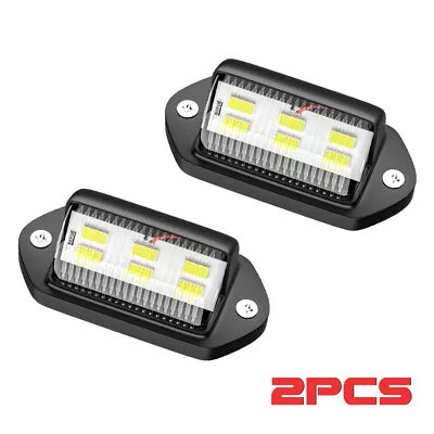 2Pcs LED License Plate Light Tag Lamps Assembly Replacement For Truck Trailer RV • $5.99