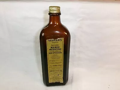 Vintage Glover's Mange Medicine ~ Barber Shop Bottle • $11.99