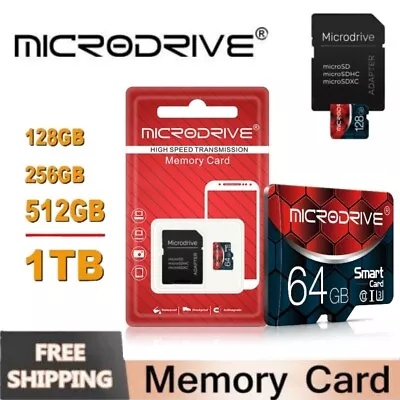 Micro SD Card C10 64/128/256GB/1TB 64GB TF Card Mobile Phone Tablet Memory Card- • $16.99
