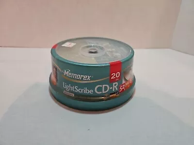 Memorex LightScribe CD-R 52X 700MB 80min 20 Disc Pack New Sealed  • $27.50