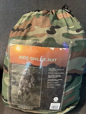 Kids Army Ghillie Suit Camo Boys Dress Up Costume Military Camouflage XL 11-15 • $25