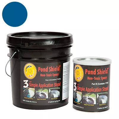 Pond Armor Pond Shield Non-Toxic Epoxy Paint - 3 Gallon COMPETITION BLUE • $404.95