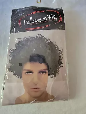 Halloween Wig Costume Accessory Adult Men's Wig Short Curly Black • $9.49