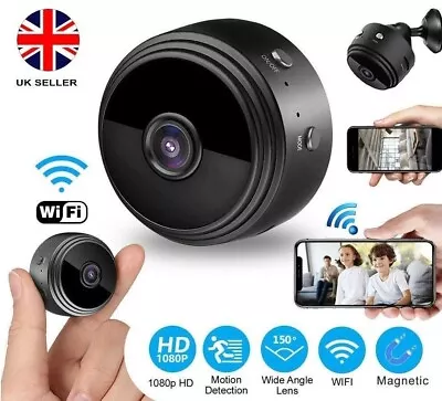 1080P Wireless WiFi CCTV Indoor &Outdoor MINI IP Camera CAM Home Security UK • £7.99