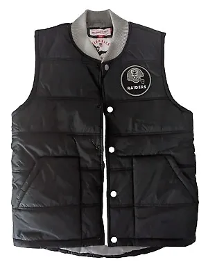  Las Vegas/Oakland Raiders Mens Small Mitchell & Ness Puffy Vest Jacket  • $60