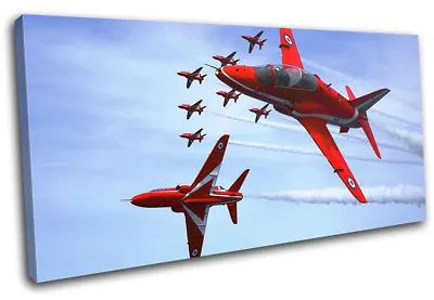 £29.99 • Buy RAF Planes Red Arrows Transportation SINGLE CANVAS WALL ART Picture Print
