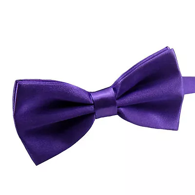Pre-tied Bow Solid Color Wear Easily Wedding Formal Bowtie Polyester • $7.55
