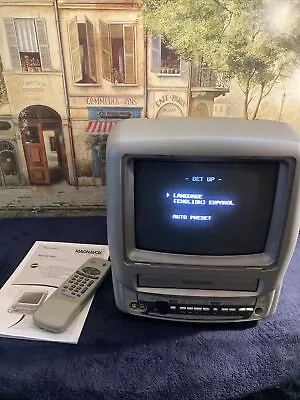 For Parts Magnavox Portable 9 TV/VCR Combo VHS HQ MC09D1MG01 With Remote Manual • $55