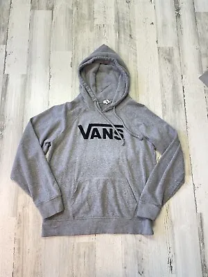 Vans Hoodie Mens Small Gray Sweatshirt Off The Wall Skateboard Logo Sweater • $11.99