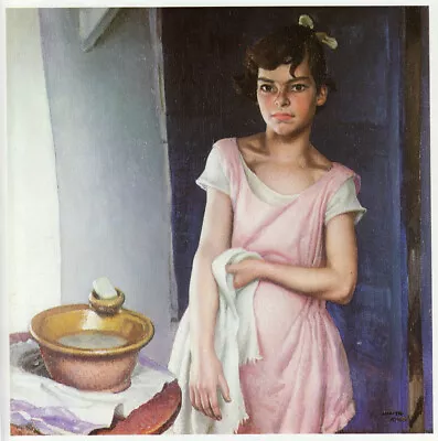 Susie & Wash Basin Laura Knight Vintage Print 1980s In 11 X 14 Inch Mount SUPERB • £18.95