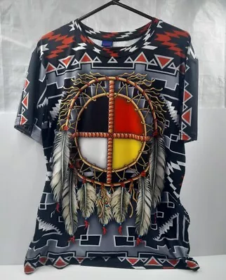 Nu Trendz The Medicine Wheel Dreamcatcher T Shirt Native American Mens Size L • $16