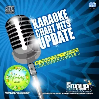 Mr Entertainer Karaoke Chart Hits Update. Double CDG Disc. Spring 2023. MCH23SP • £19.95